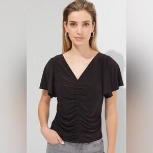White House Black Market Ruched Tee Women’s XS NWT